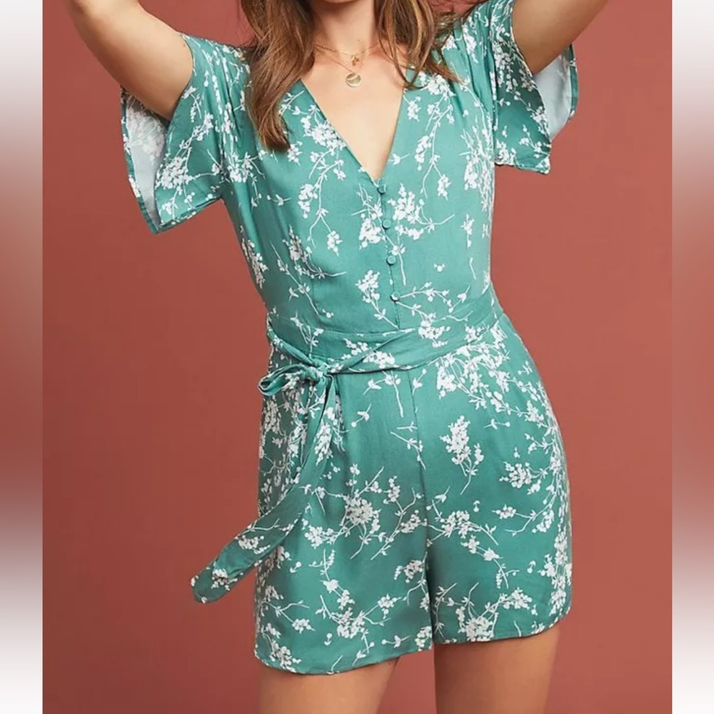 Anthropologie Greylin Clarissa Floral Romper Size Medium